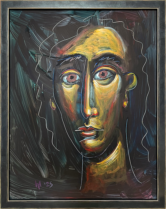 "Emerging Light", acrylic on gesso board, Bishop Maxim, 2025