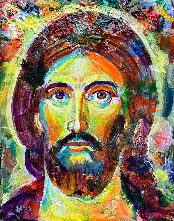 "Christ of Herzegovina", acrylic on gesso board, Bishop Maxim, 2025